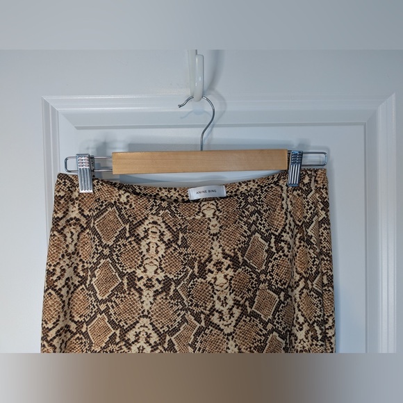 ANINE BING Women’s Python Print Split Cuff Cigarette Pants Size Small - Picture 6 of 12